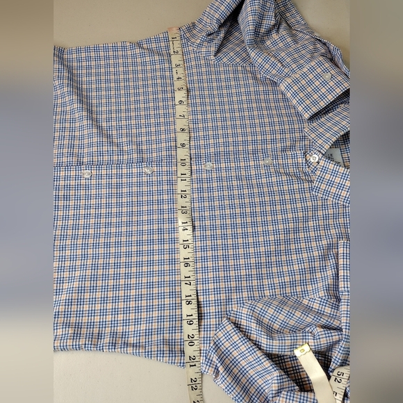 Mizzen+Main Men's Checkered Trim Fit Long Sleeve Button Down Dress Shirt Sz M - Picture 11 of 12